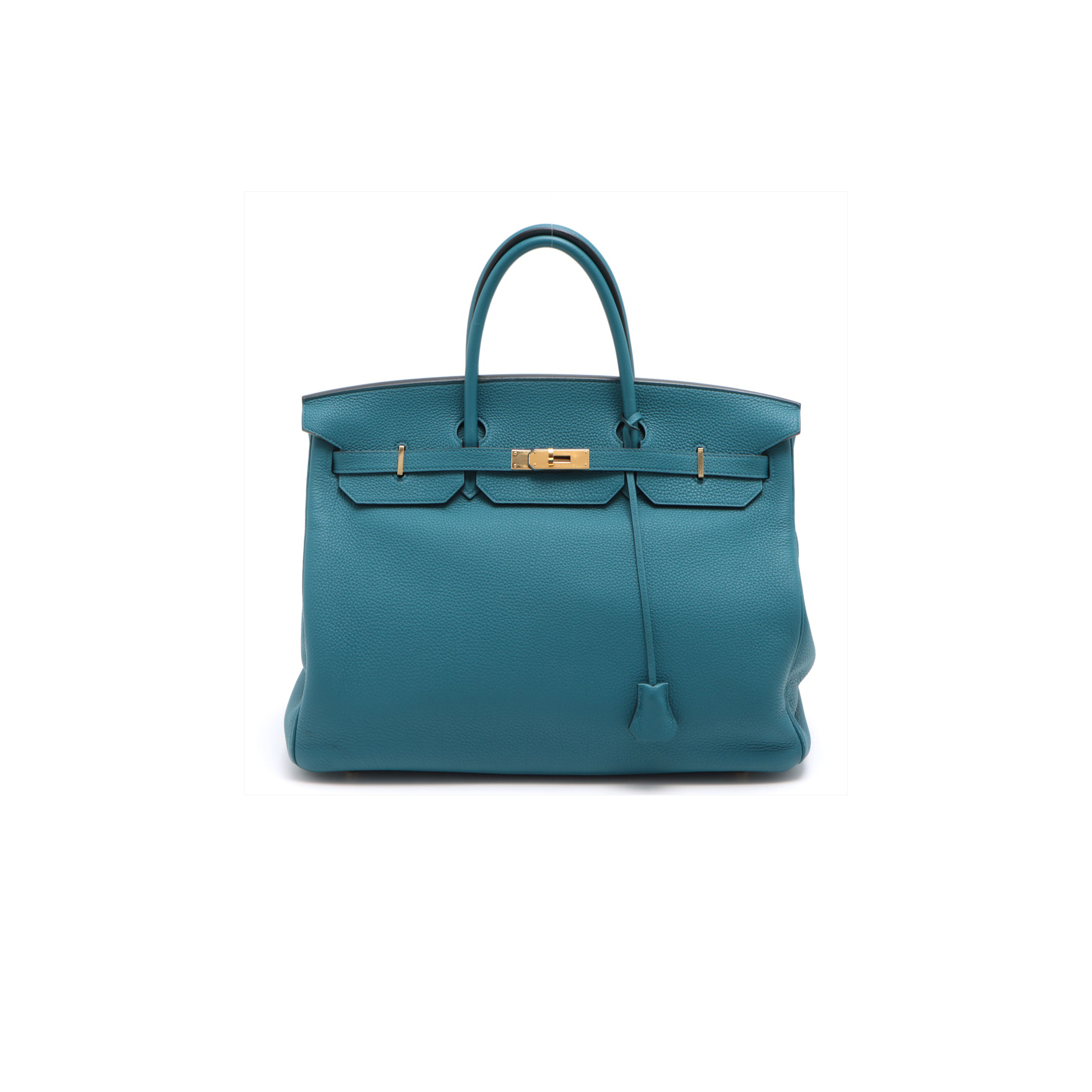 HERMÈS MASTER BIRKIN 40 TOGO LEATHER DUCK BLUE GOLD BUCKLE H028352CK09 (40*30*21cm)